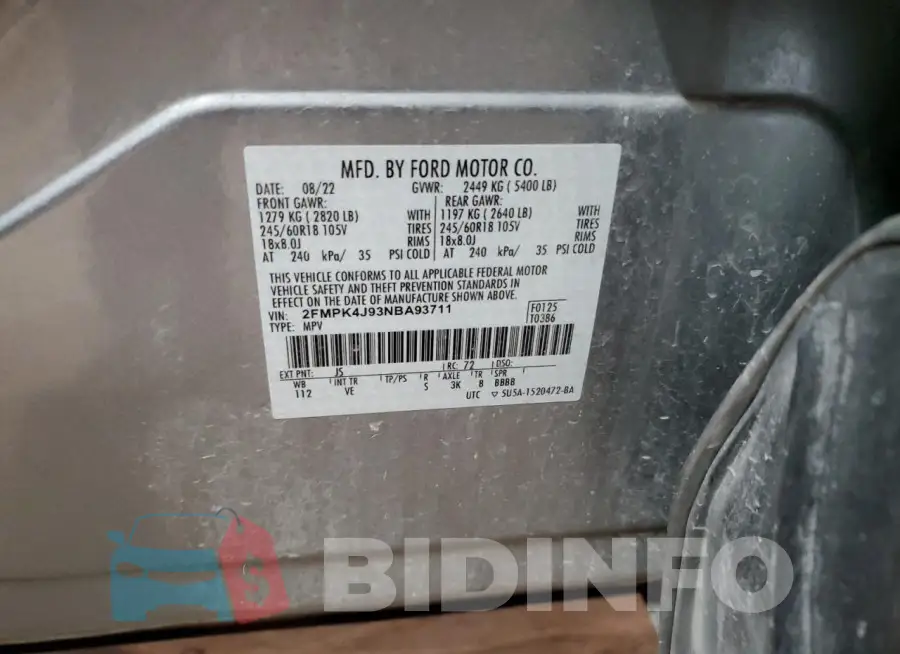 2FMPK4J93NBA93711 Photo# 13