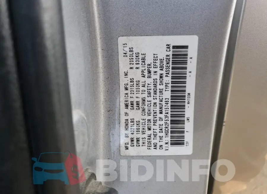 1HGCR2F53FA157463 Photo# 12