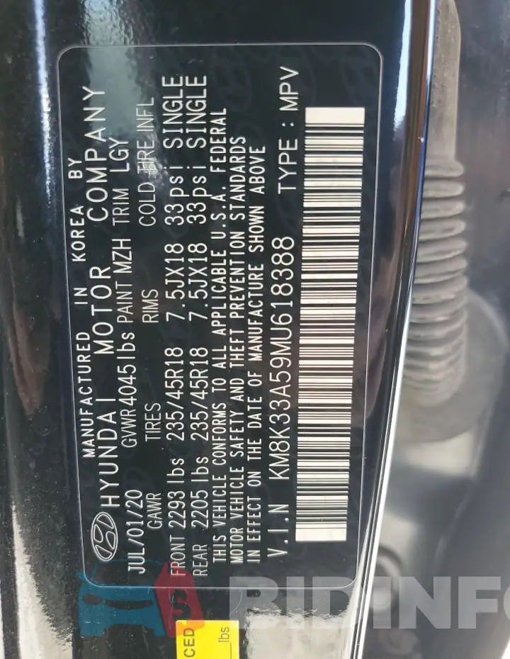 KM8K33A59MU618388 Photo# 14