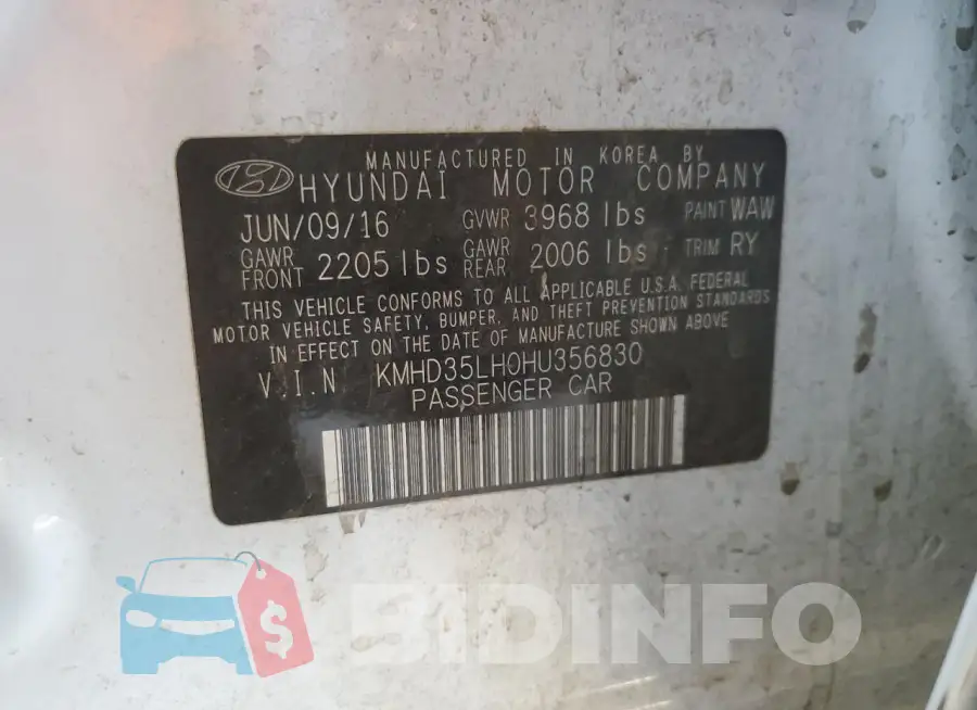KMHD35LH0HU356830 Photo# 12