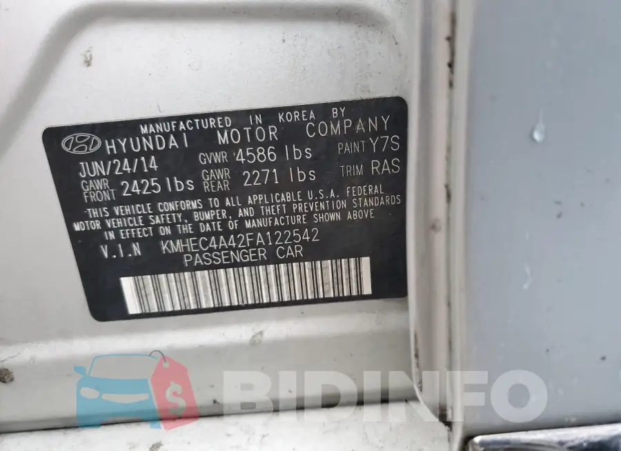 KMHEC4A42FA122542 Photo# 12