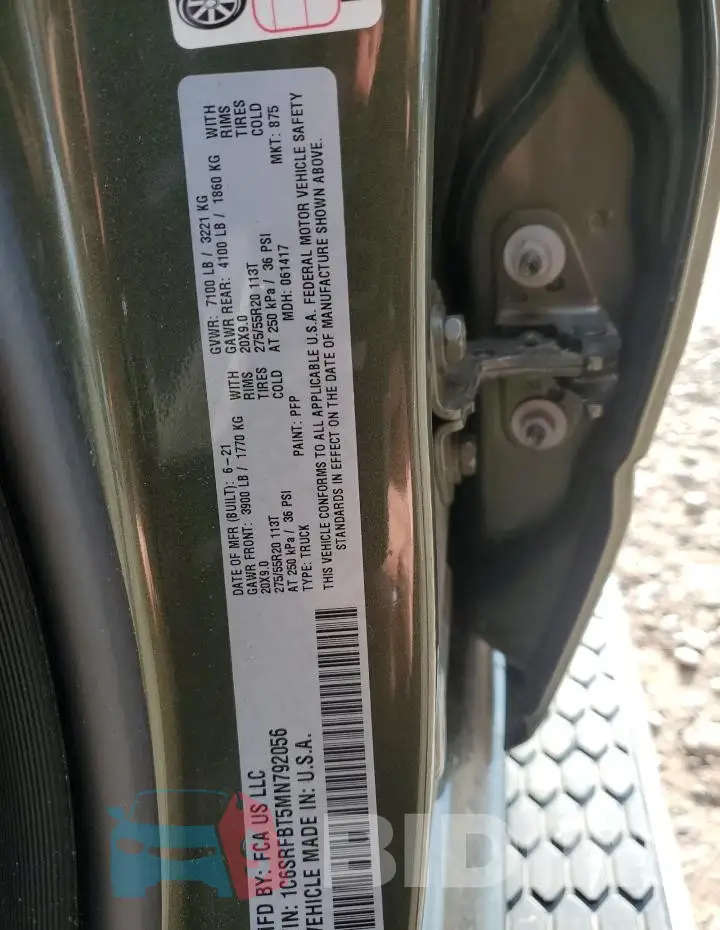 1C6SRFBT5MN792056 Photo# 12