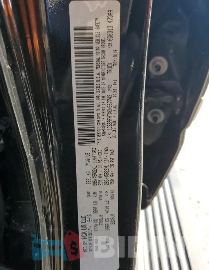 1C6SRFHTXKN867743 Photo# 13