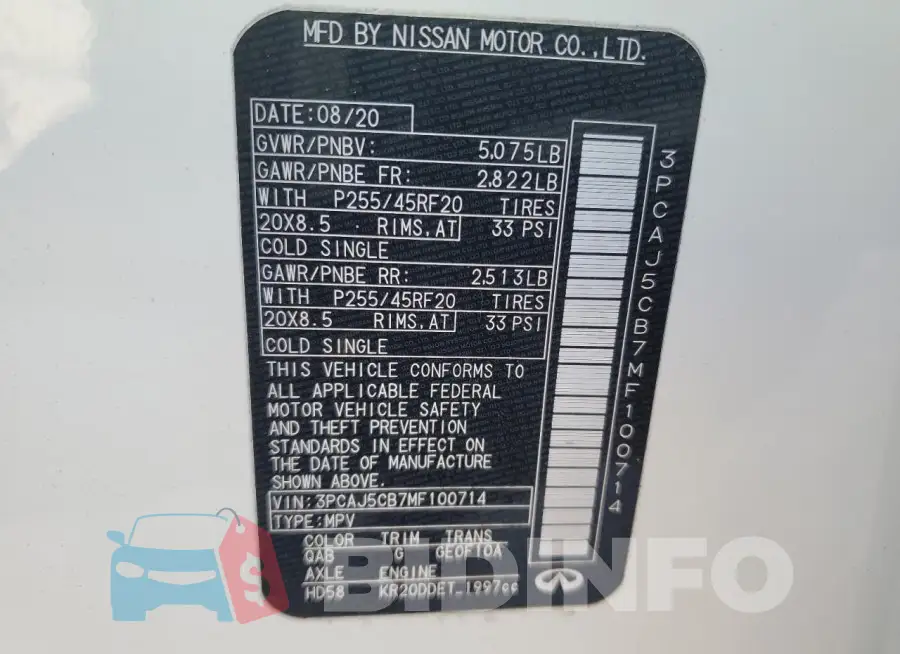 3PCAJ5CB7MF100714 Photo# 14