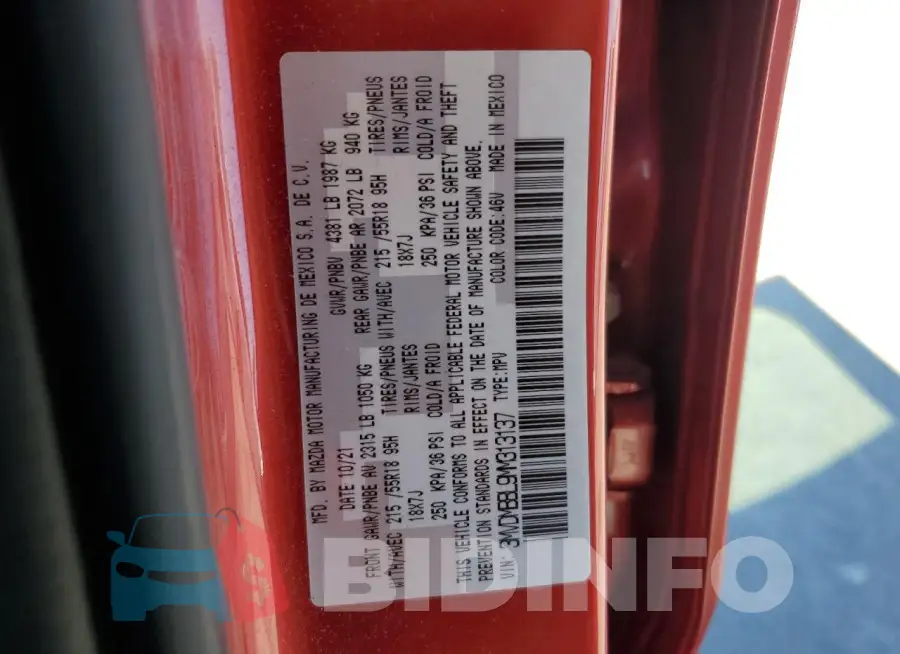 3MVDMBBL9MM313137 Photo# 14