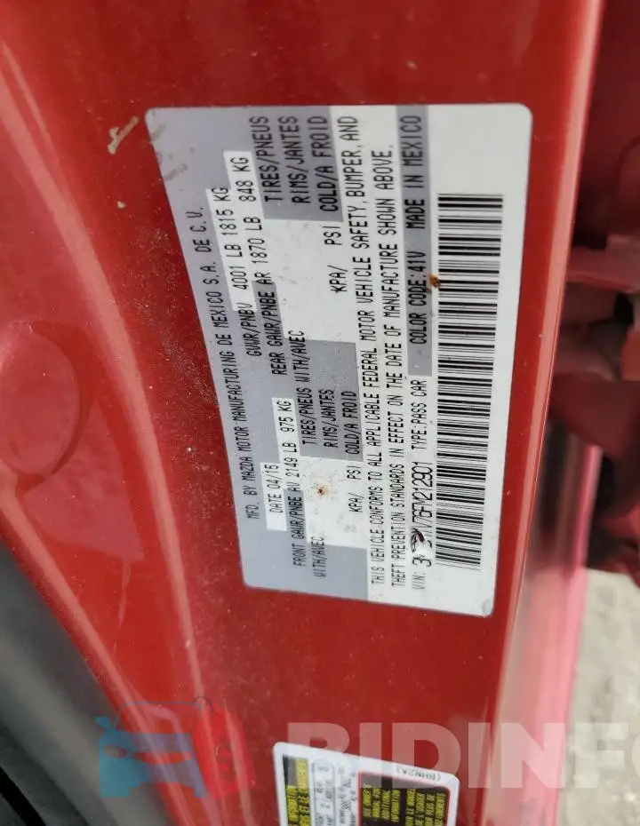 3MZBM1V76FM212901 Photo# 12