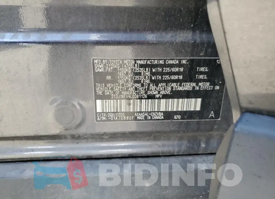 2T3J1RFV4LC081126 Photo# 13
