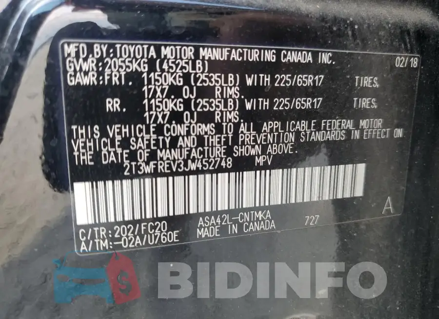 2T3WFREV3JW452748 Photo# 13