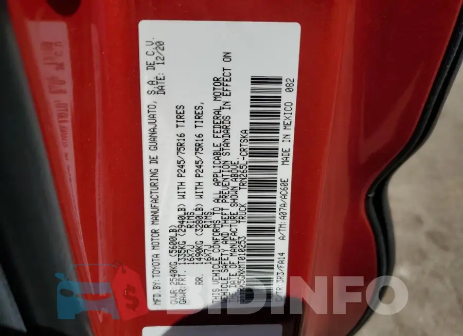 3TYRX5GNXMT010253 Photo# 12