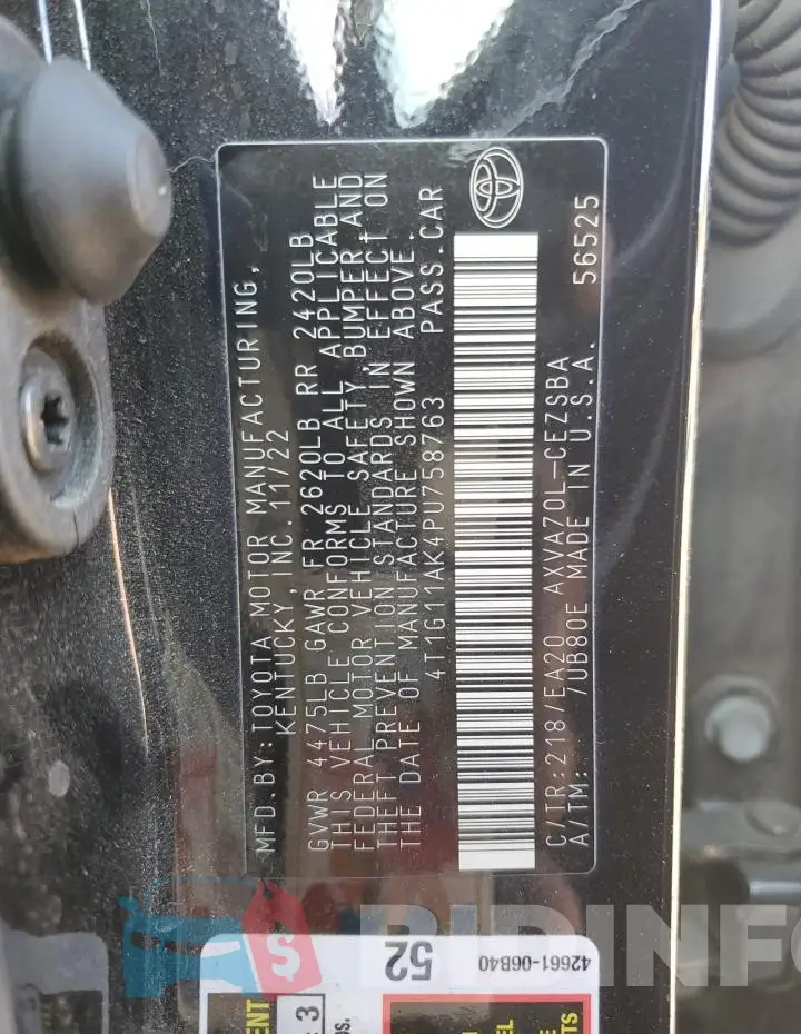 4T1G11AK4PU758763 Photo# 13