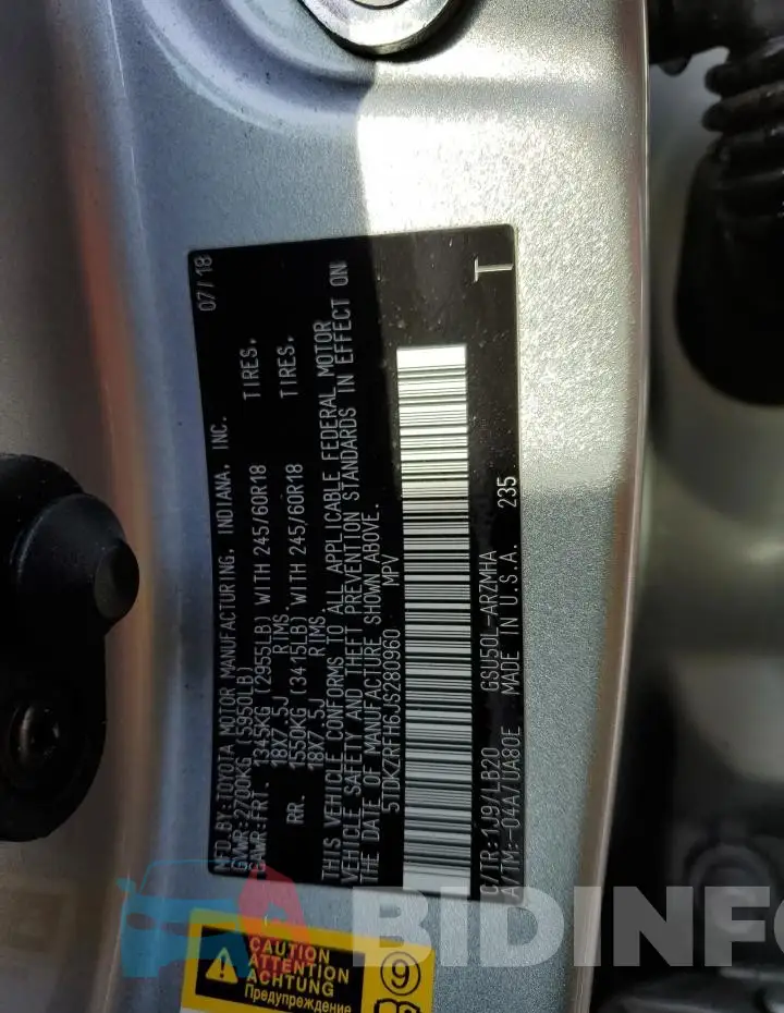 5TDKZRFH6JS280960 Photo# 13