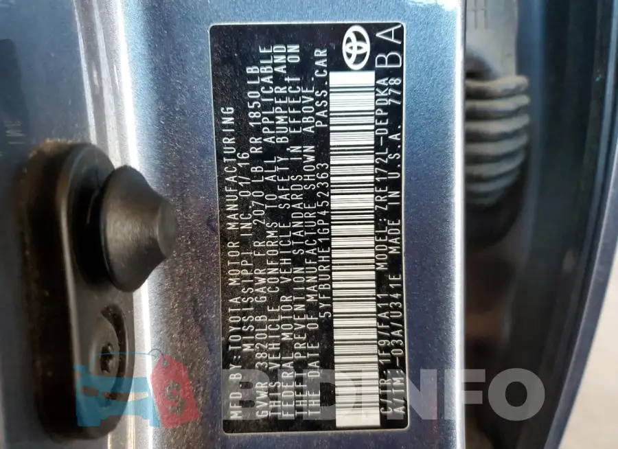5YFBURHE1GP452363 Photo# 12
