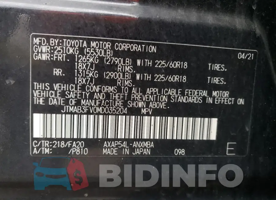 JTMAB3FV0MD035204 Photo# 14