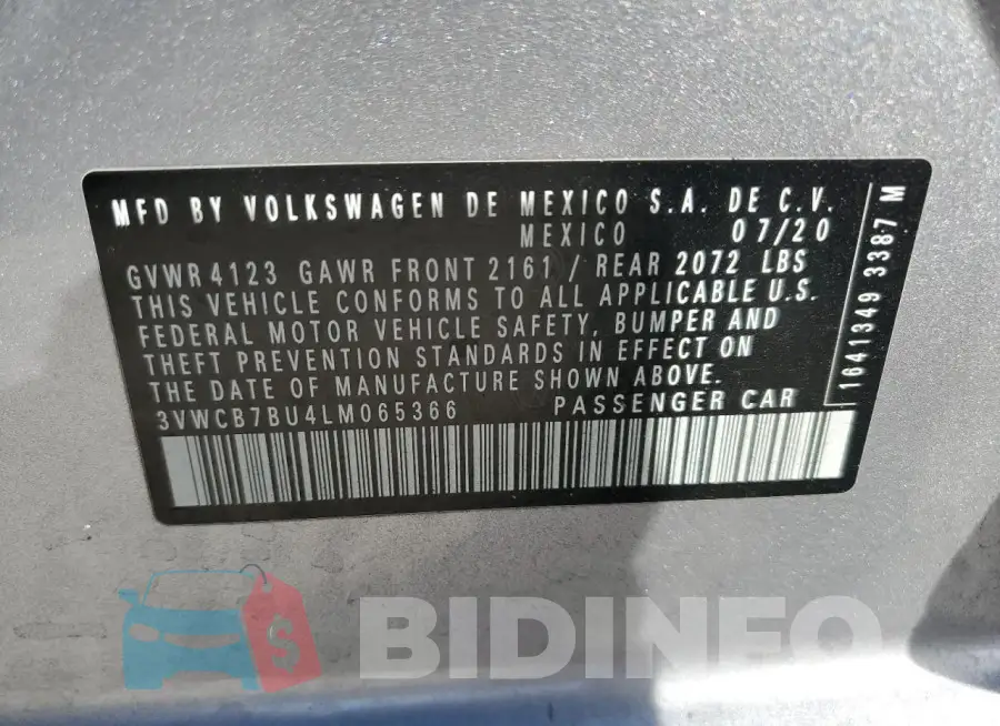 3VWCB7BU4LM065366 Photo# 13