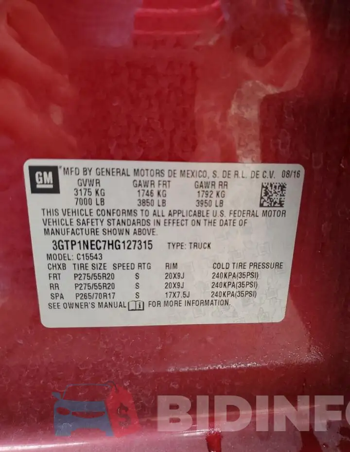 3GTP1NEC7HG127315 Photo# 12