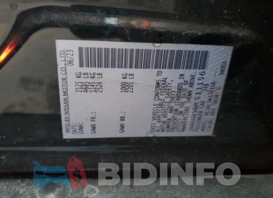 1N4AA6CV6PC511156 Photo# 12