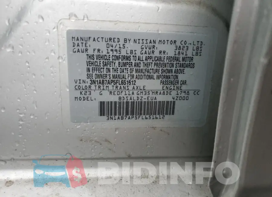 3N1AB7AP5FL651612 Photo# 12