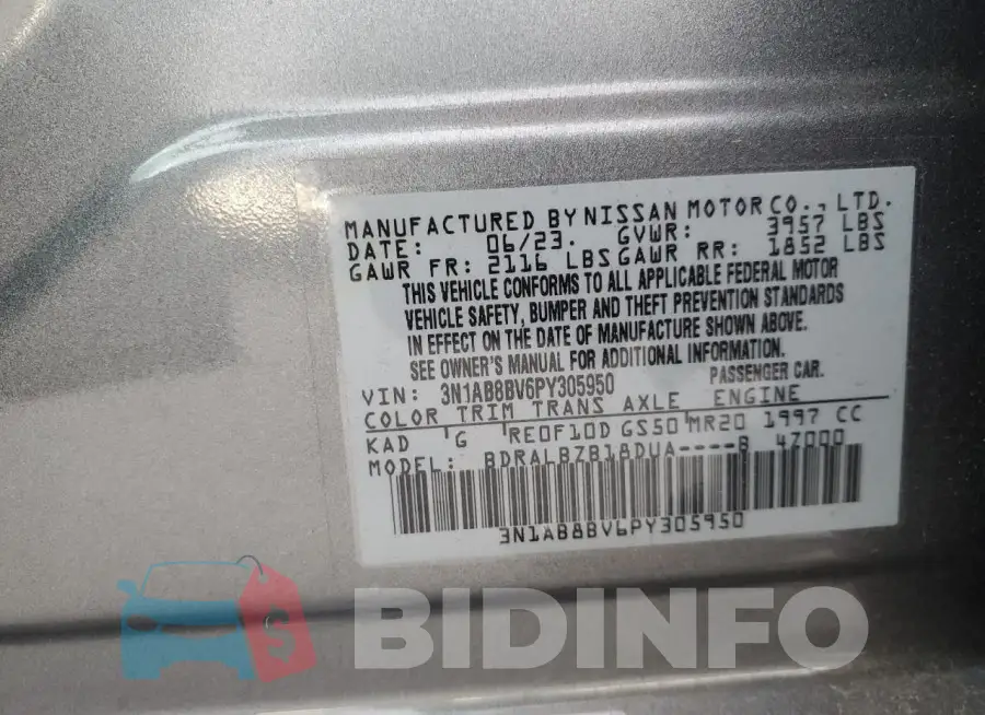 3N1AB8BV6PY305950 Photo# 12