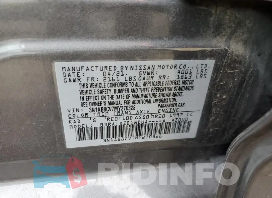 3N1AB8CV7MY270328 Photo# 13