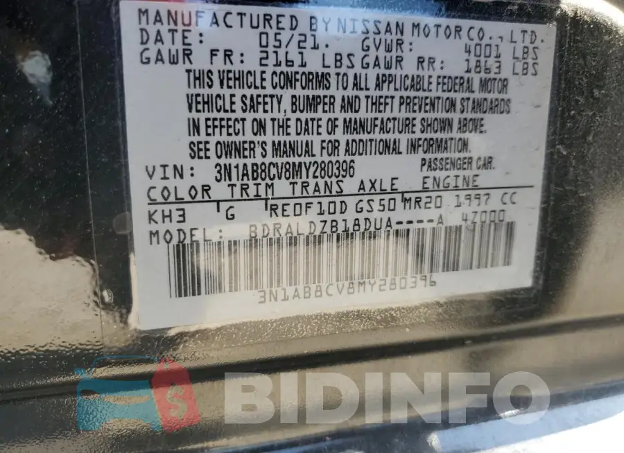 3N1AB8CV8MY280396 Photo# 12
