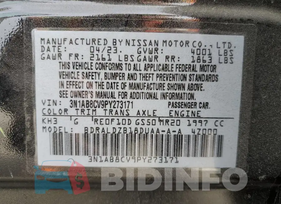 3N1AB8CV9PY273171 Photo# 12