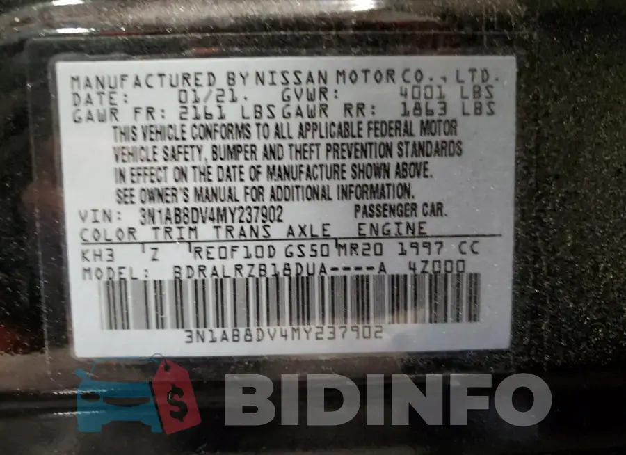 3N1AB8DV4MY237902 Photo# 12