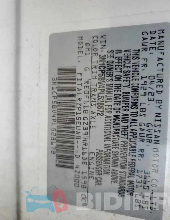 3N1CP5BV4PL528672 Photo# 12