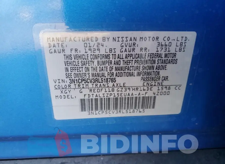 3N1CP5CV3RL518765 Photo# 13