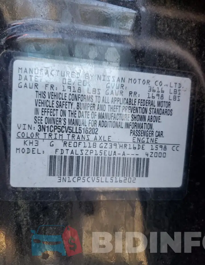 3N1CP5CV5LL516202 Photo# 13