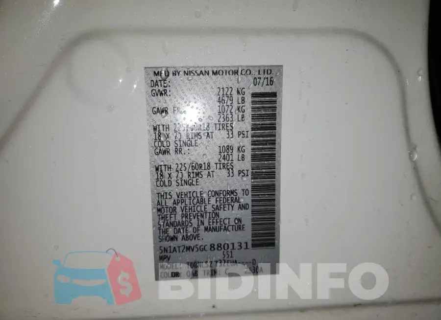 5N1AT2MV5GC880131 Photo# 14
