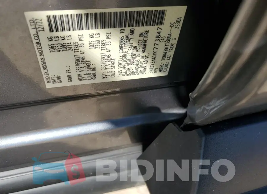 5N1BT3AA1PC773847 Photo# 14
