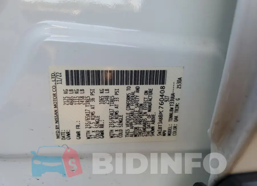 5N1BT3AB8PC760408 Photo# 13