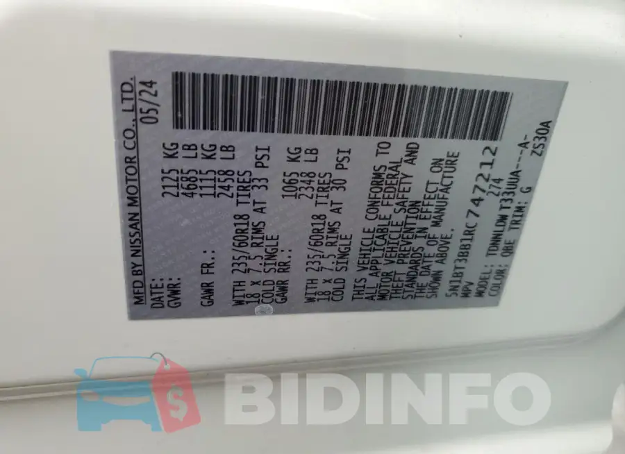 5N1BT3BB1RC747212 Photo# 13