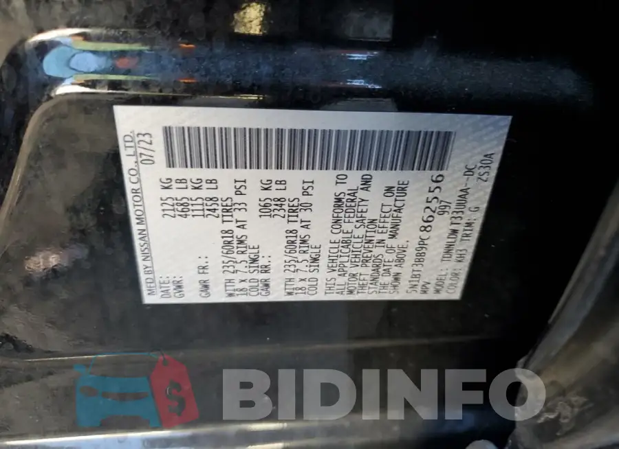 5N1BT3BB9PC862556 Photo# 13