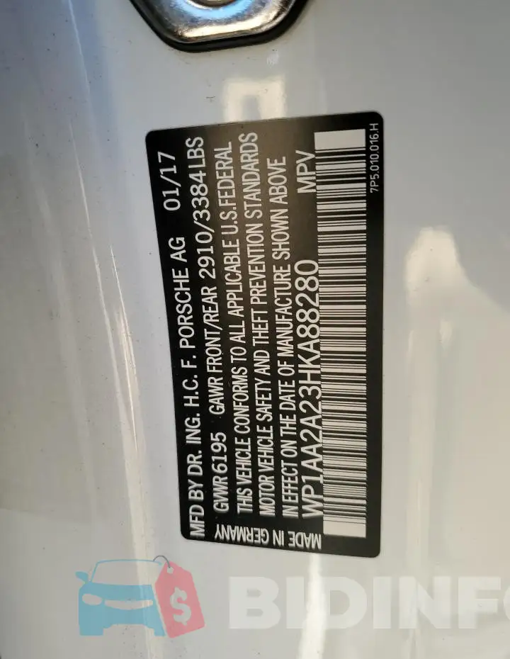 WP1AA2A23HKA88280 Photo# 13