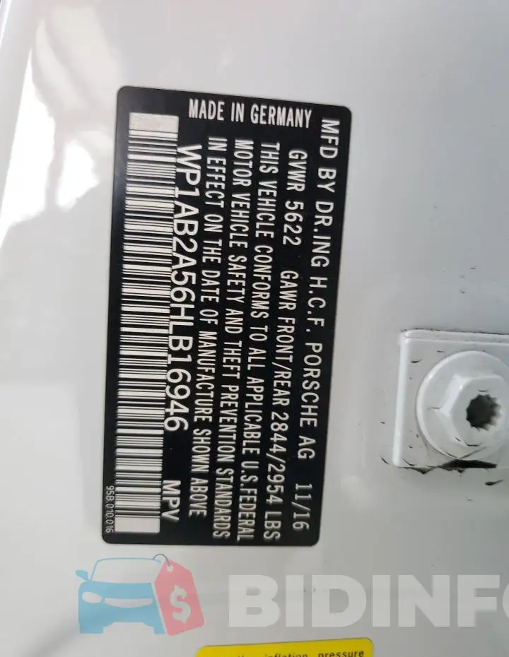 WP1AB2A56HLB16946 Photo# 14