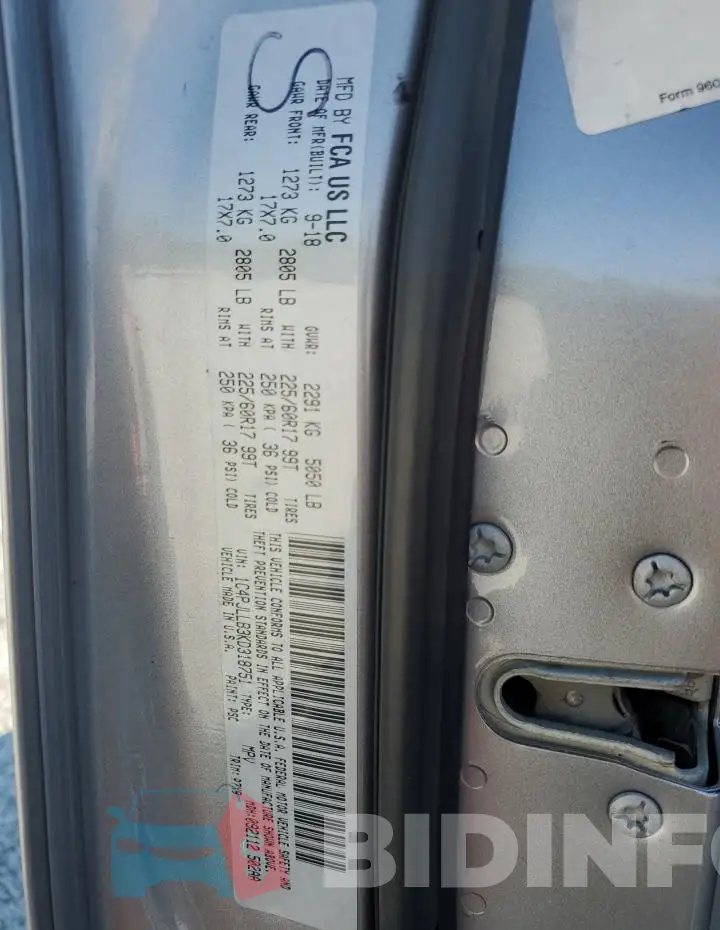 1C4PJLLB3KD318751 Photo# 13