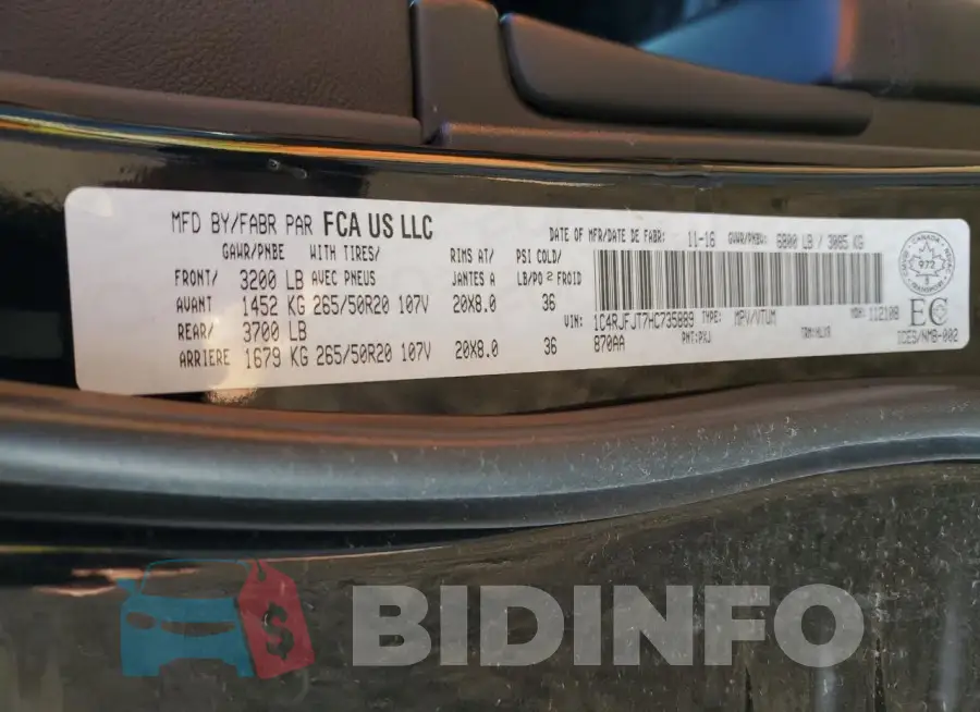 1C4RJFJT7HC735889 Photo# 13