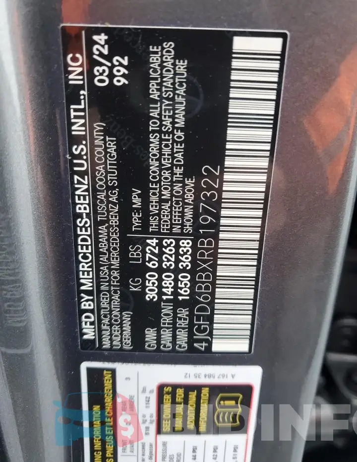 4JGFD6BBXRB197322 Photo# 14