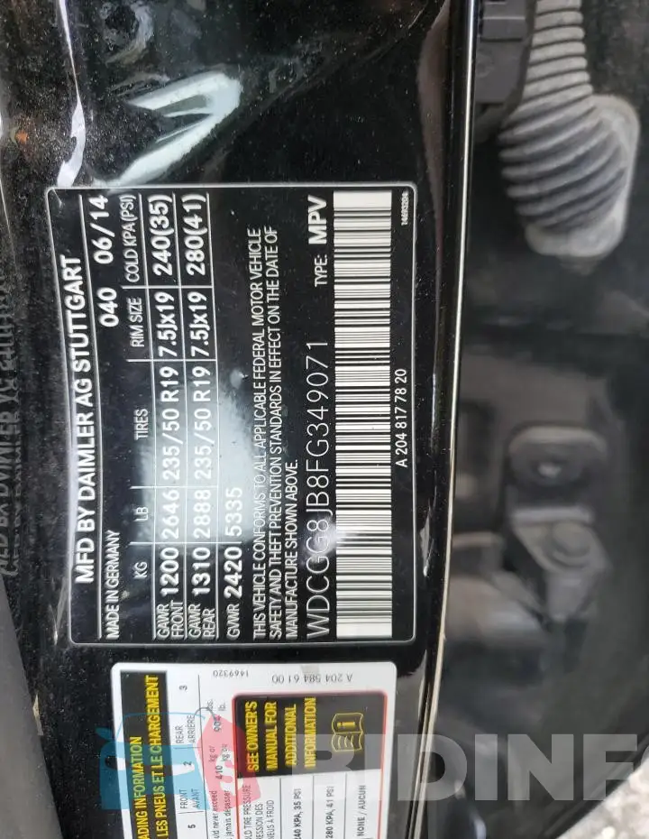 WDCGG8JB8FG349071 Photo# 13