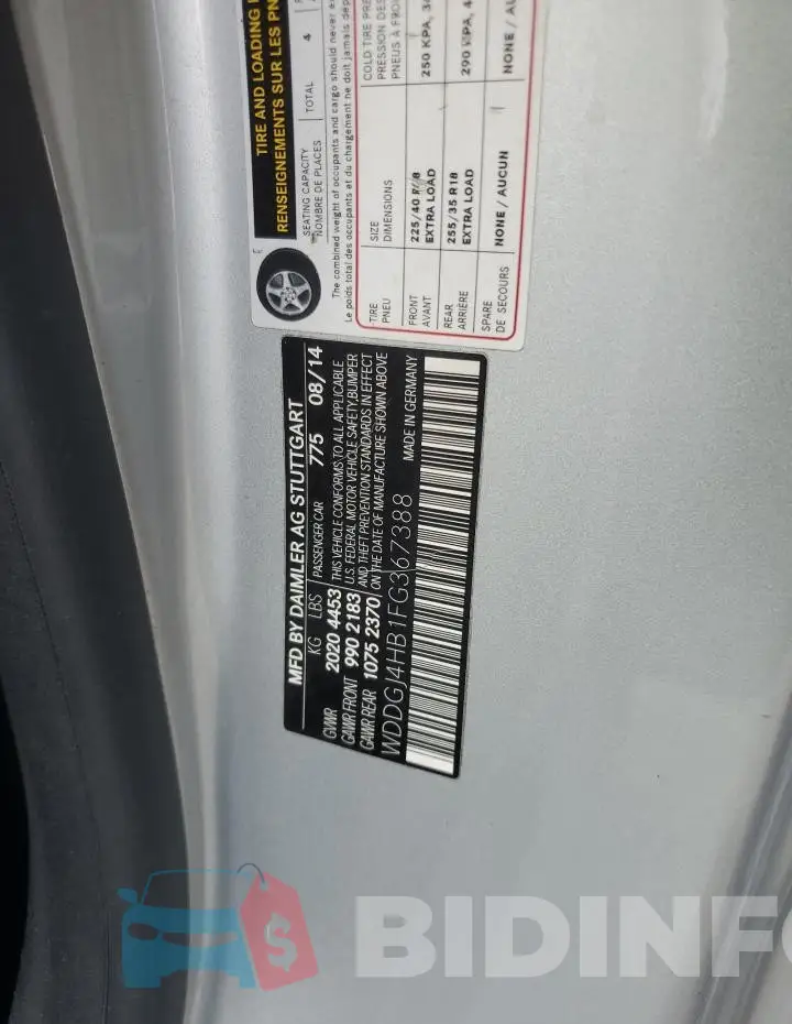 WDDGJ4HB1FG367388 Photo# 13