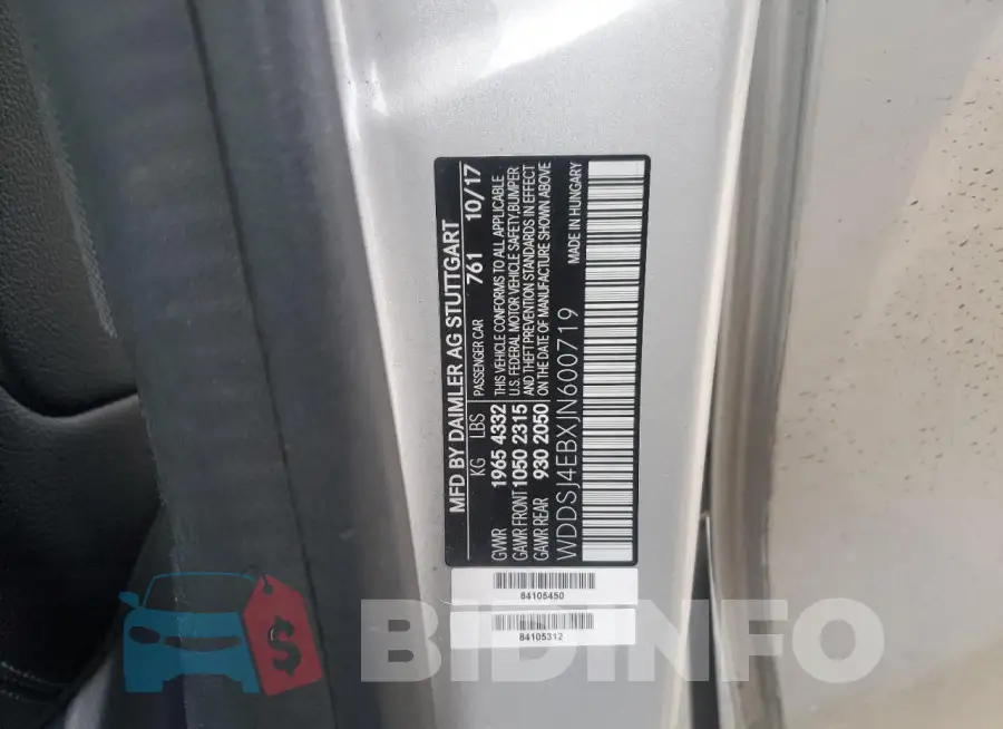 WDDSJ4EBXJN600719 Photo# 12
