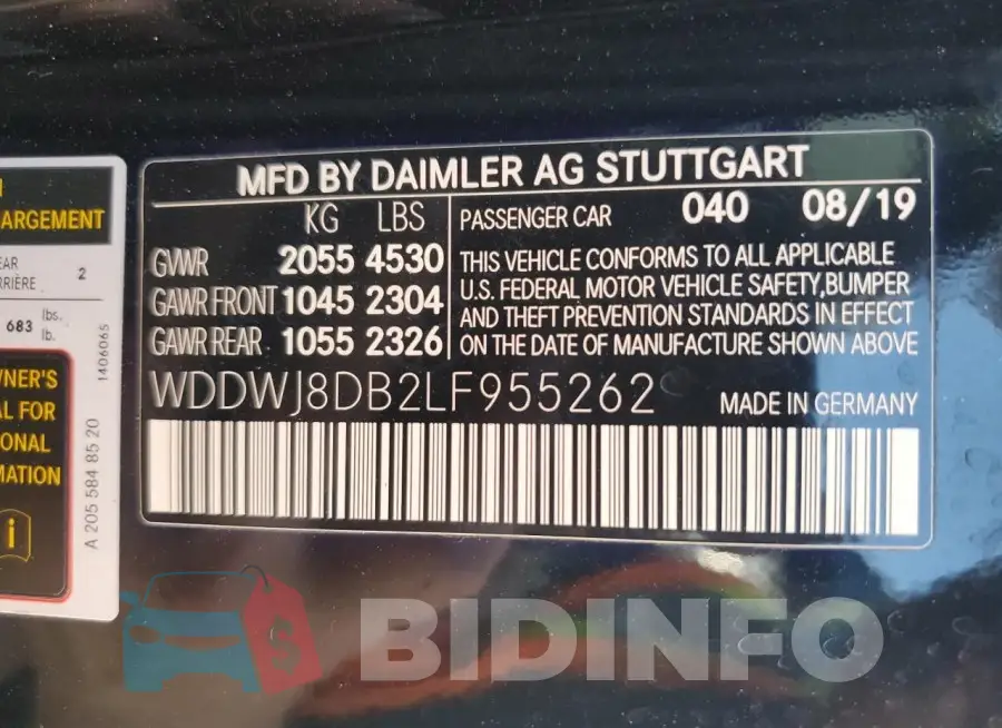 WDDWJ8DB2LF955262 Photo# 13