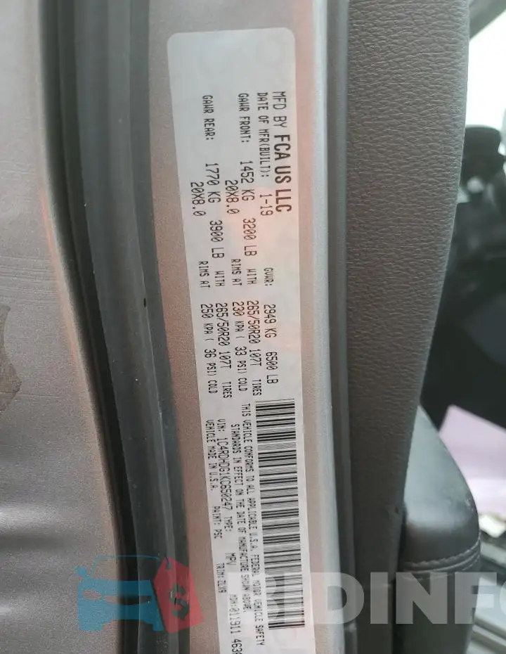 1C4RDHDG1KC650247 Photo# 14