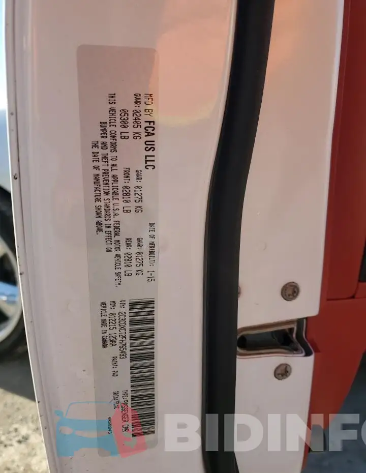 2C3CDXCT2FH765493 Photo# 12