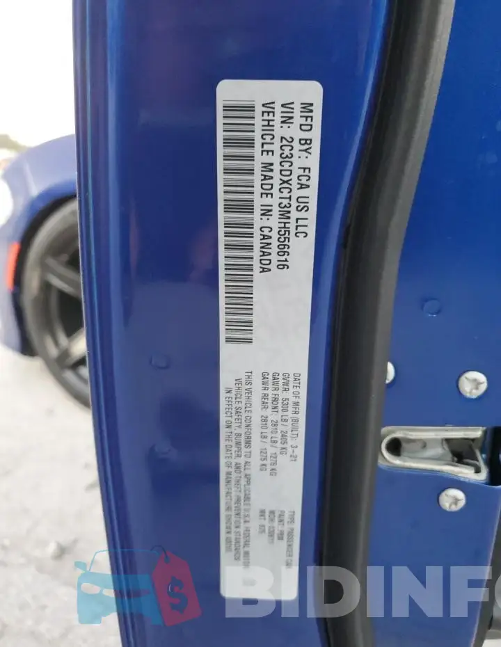 2C3CDXCT3MH556616 Photo# 12