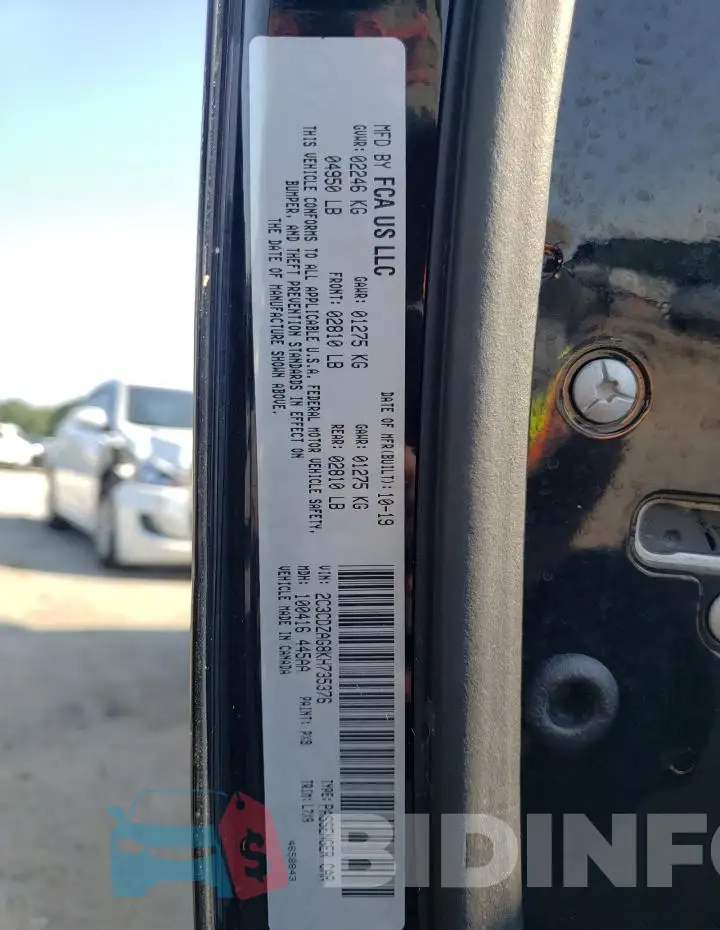 2C3CDZAG8KH735376 Photo# 13
