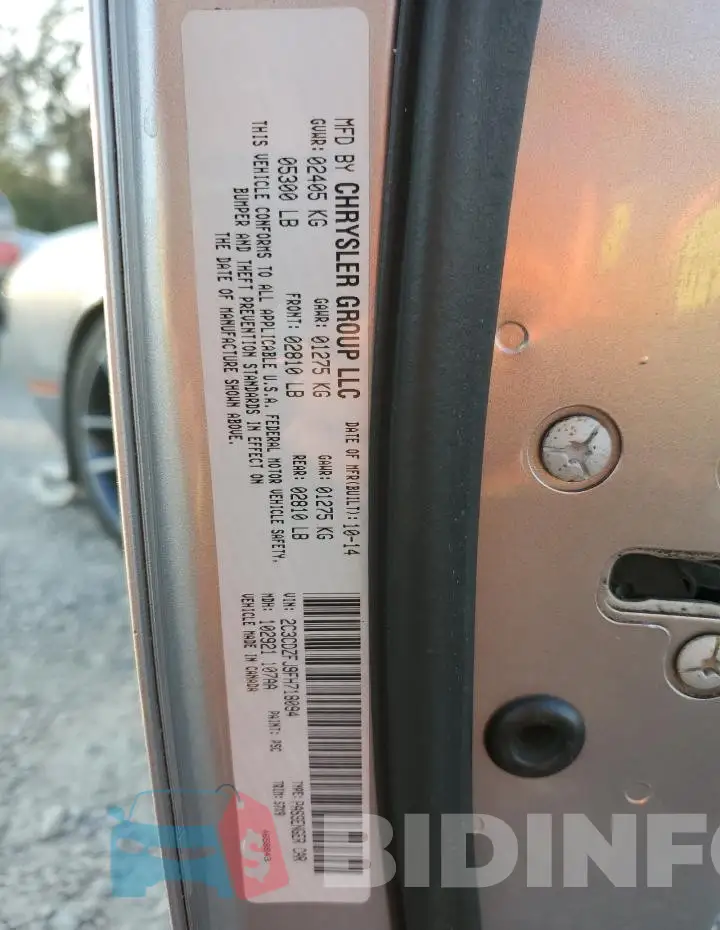 2C3CDZFJ9FH718094 Photo# 12