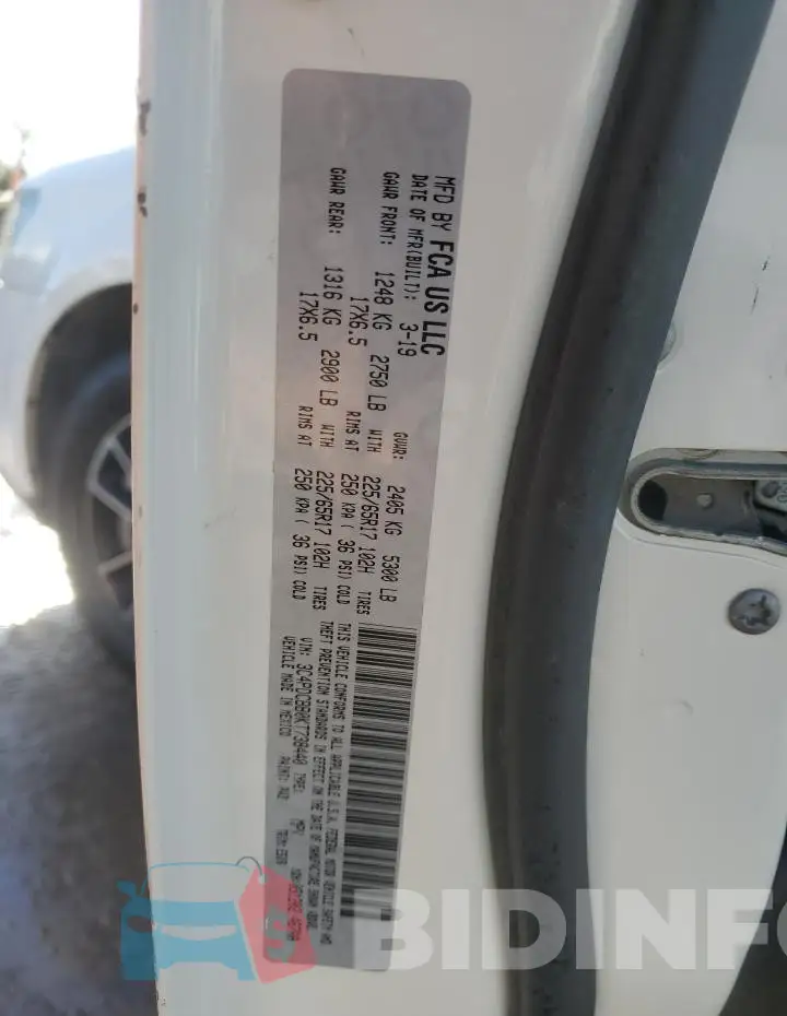 3C4PDCBB0KT738440 Photo# 13