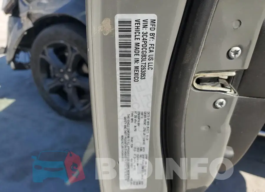 3C4PDCGB3LT263053 Photo# 13